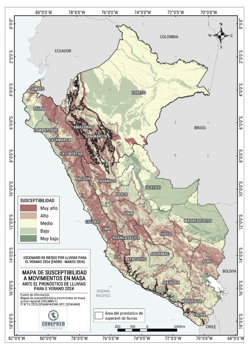 Zonas en riesgo por huaicos